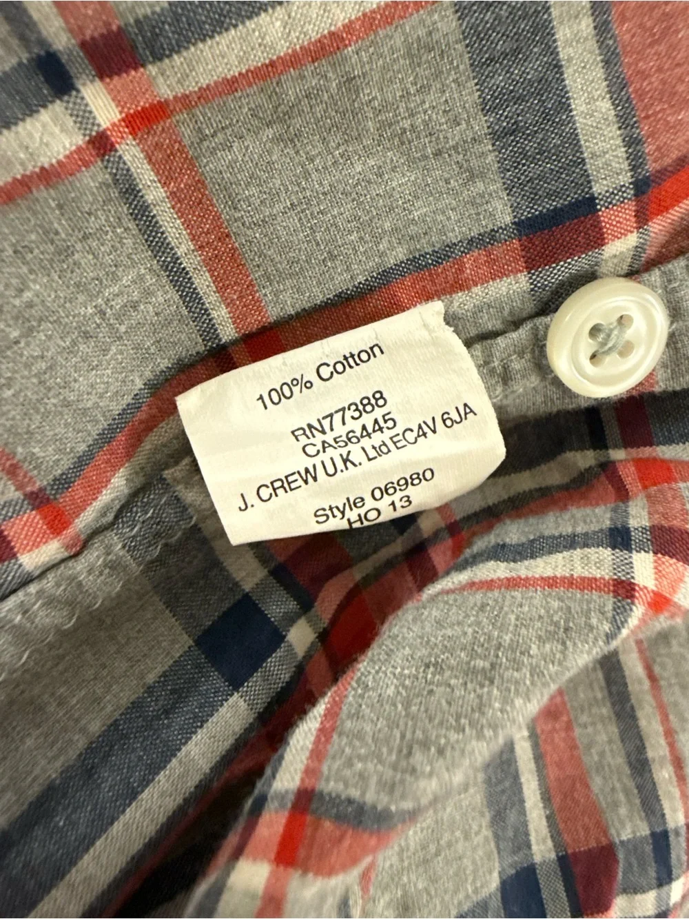 J. Crew lightweight plaid